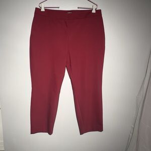 Express Women’s 14S Columnist Ankle Pants Red Slim Fit Dress Career Work